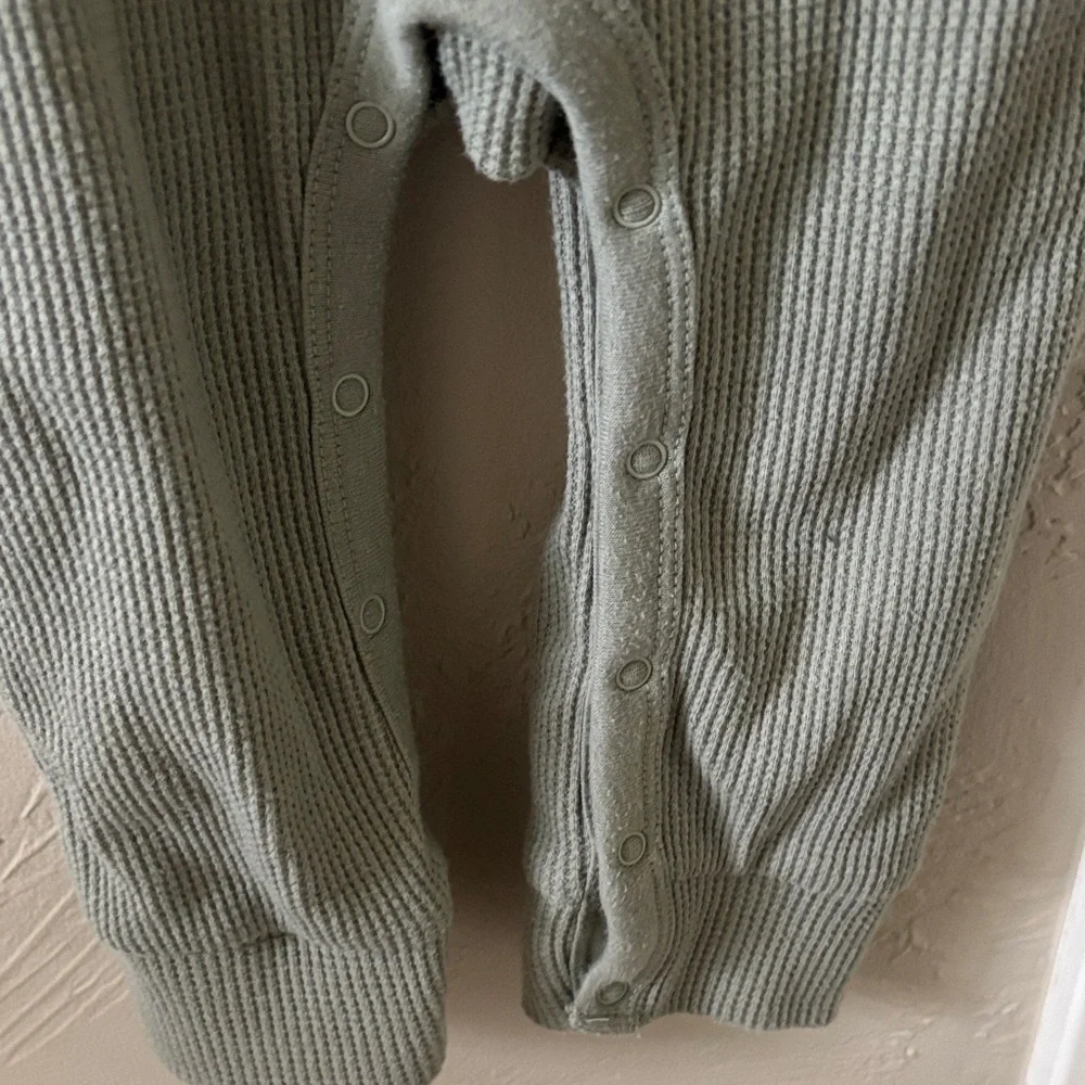 Gerber Olive Green Kids Bodysuit with Wooden Buttons - Picture 3 of 3